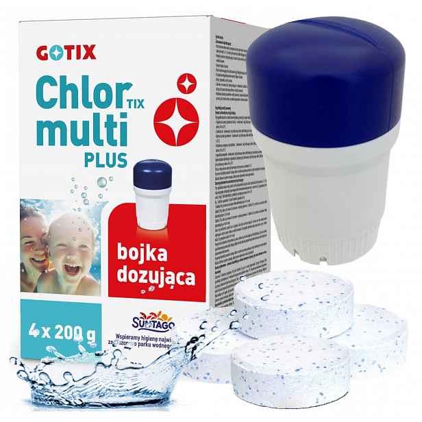 Plovoucí chlorová dávkovací bójka víceúčelové chlorové tablety 200 g