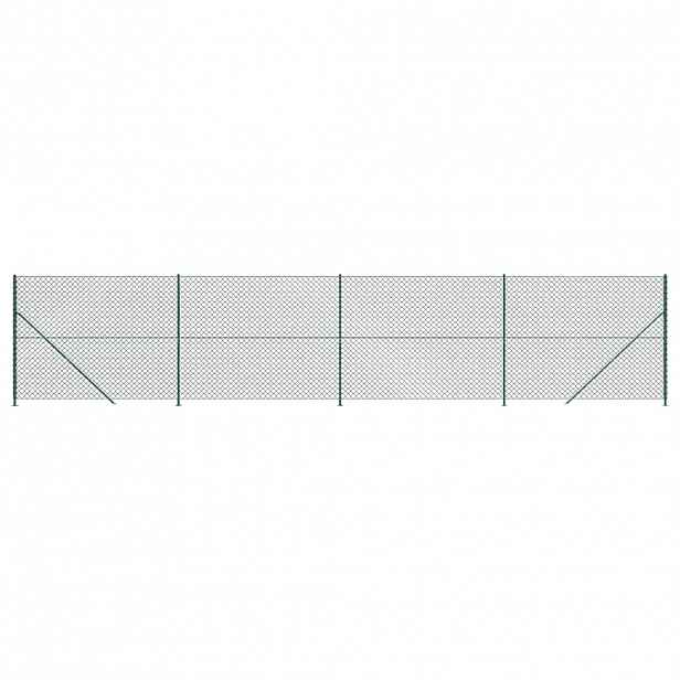 vidaXL Drátěné pletivo s přírubami zelené 1,6 x 10 m