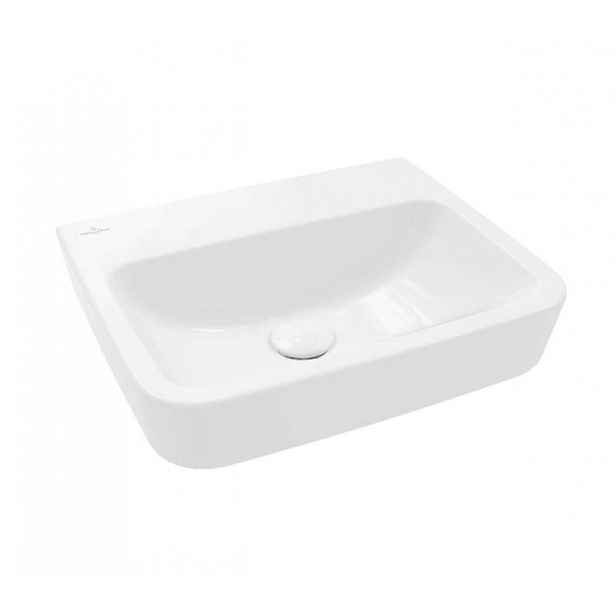 Villeroy & Boch O.novo - Umývátko na desku, 45x37 cm, bez přepadu, bez otvoru pro baterii, CeramicPlus, alpská bílá 43444FR1