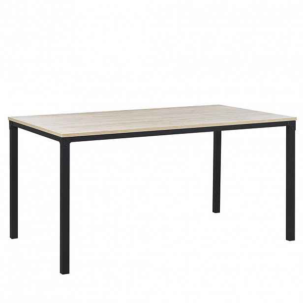 Beliani JÍDELNÍ STŮL 150/90/76 cm Světle hnědý, Černý Obdélníkový Hockley