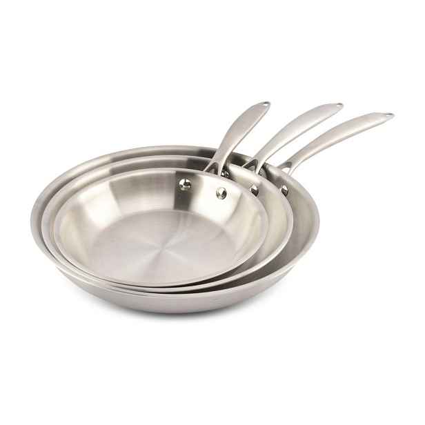 Nerezové pánve v sadě 3 ks ø 29,5 cm Blaze – Salt&Pepper