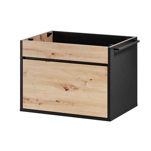 Szynaka Závěsná skříňka pod umyvadlo Mossa 56 60 cm dub Artisan/černá