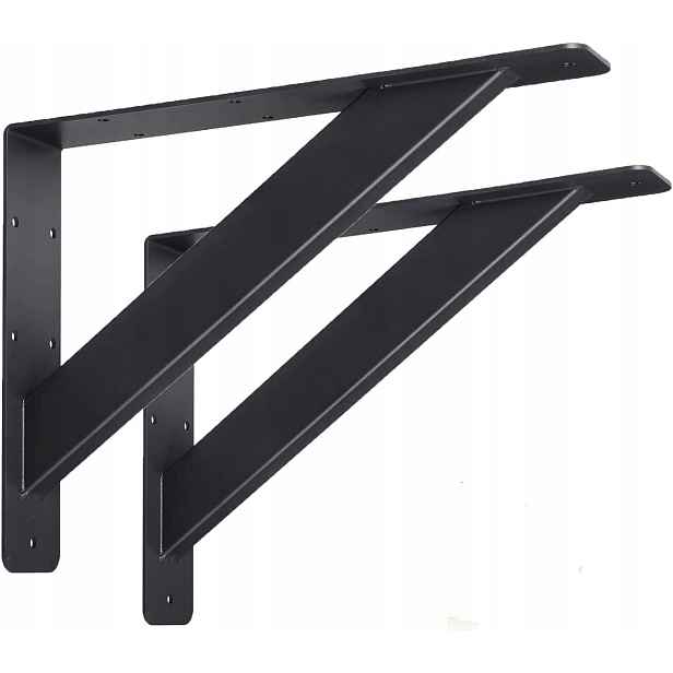 Vanroug Podpěry Pro Polic 304 x 228 mm, černá, nosnost 180 kg