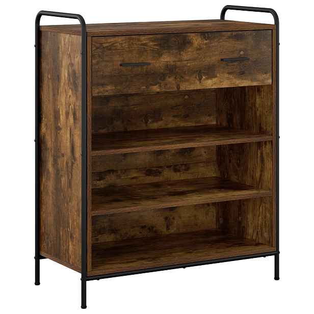 vidaXL Skříň na obuv 76 x 36,5 x 93 cm Kompozitní dřevo Kouřový dub