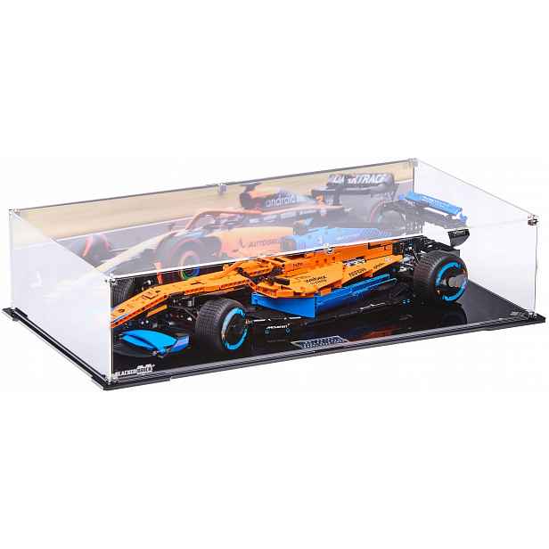 Vitrína s pozadím 1 Blacked Brick pro Lego Technic 42141 McLaren Formule 1