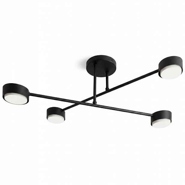 Moderní Stropní Svítidlo Stropní Svítidlo Lustr Spot Černý Matný 4x Gx53 Led