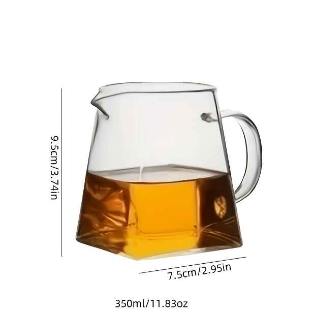 TEMU 1 ks 350 ml/11,83 oz Čtvercový skleněný hrnek – Vysokoborosilikátové sklo, odolné vůči teplu a chladu, vhodné do myčky nádobí, pro elektrické