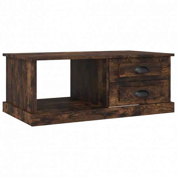 vidaXL Konferenční stolek kouřový dub 90 x 50 x 35 cm kompozitní dřevo