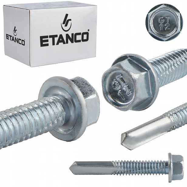 Samovrtné šrouby do kovu 12 mm 5,5x35 mm Pozink 500 ks Etanco GT12