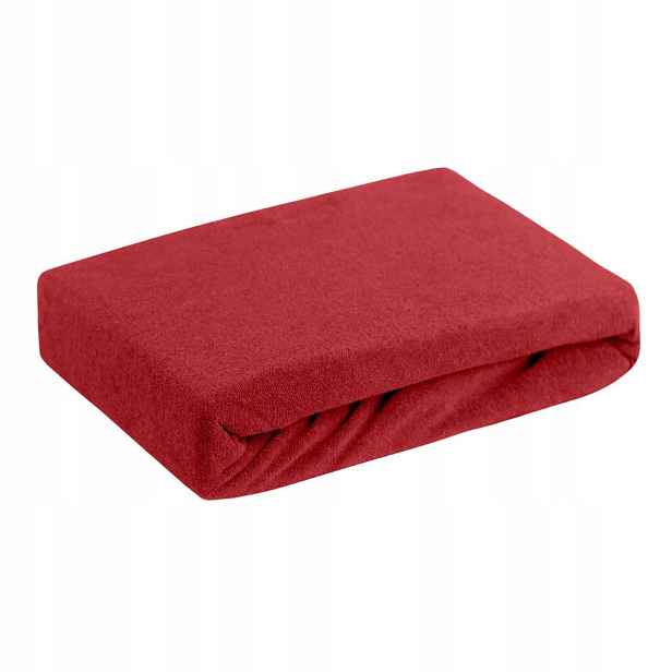 Froté prostěradlo s gumičkou 200x220 Design91 červené