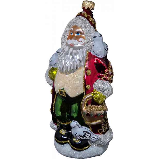 Kolekce Svatý Mikuláš s holuby – Skleněná Vánoční Koule