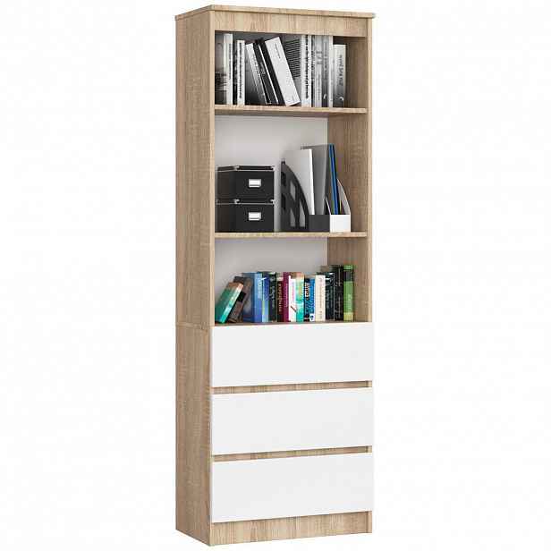 RAUMHIRSCH FURNITURE STOJANOVÁ POLICE dub Sonoma, bílá 180/60/35