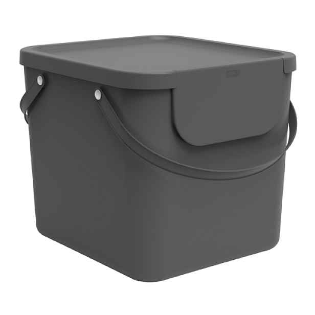 Rotho XL - Odpadkový koš na tříděný odpad ALBULA nebo jako koš na prádlo, 40l - antracit