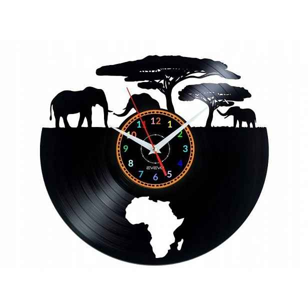 Safari Dárek Originální dekorace do domu Hodiny z vinylové desky
