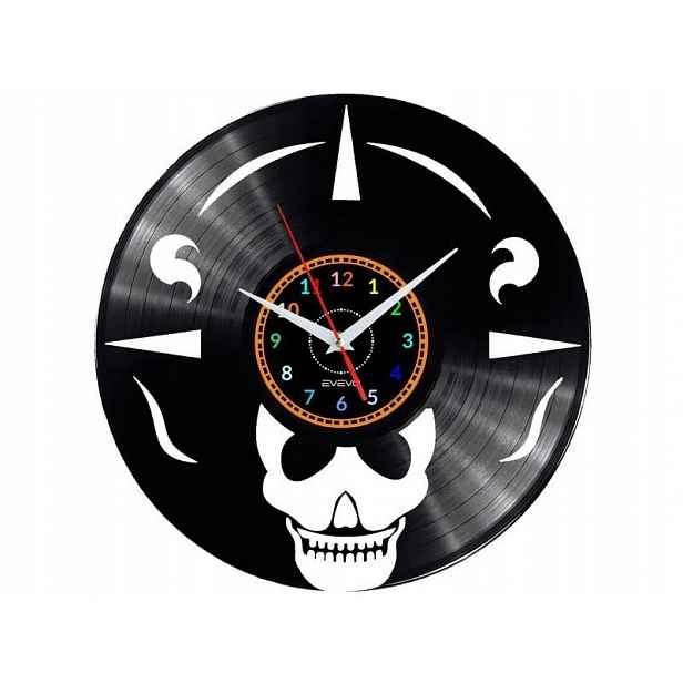 Skeleton Dárek Originální dekorace do domu Hodiny z vinylové desky