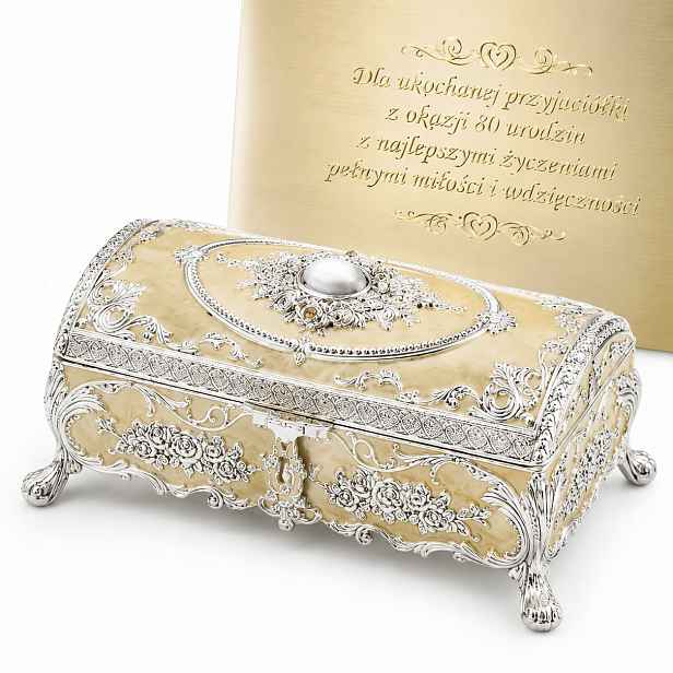 Stříbrná kazeta šperkovnice krabička Gravírování Bonus Kabelka retro smalt