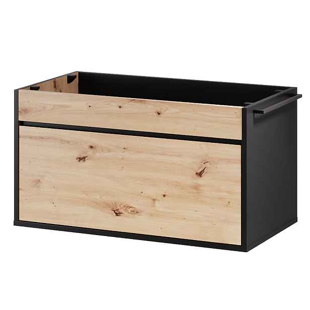 Szynaka Závěsná skříňka pod umyvadlo Mossa 58 80 cm dub Artisan/černá