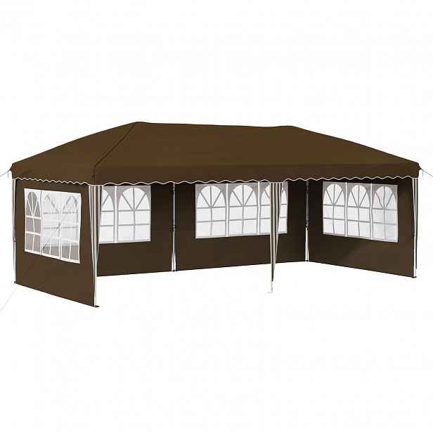 vidaXL Párty stan s výsuvným stánkem 574 x 289 x 245 cm Taupe