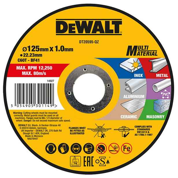 DeWALT - Řezný kotouč 125x22,23 mm DT20595