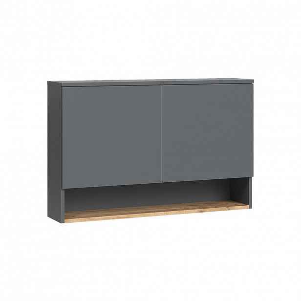 Vicco SKŘÍŇKA DO KOUPELNY Viktor, Antracit/Zlatý mocný dub, 93.6 x 60 cm se 2 dveřmi