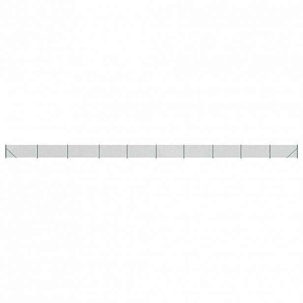 vidaXL Drátěné pletivo s přírubami zelené 1,1 x 25 m