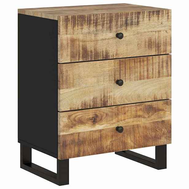 vidaXL Noční stolek 50x33x62 cm masivní mangovník a kompozitní dřevo