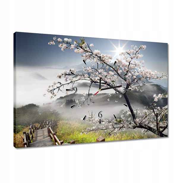 Hodiny 60x40 Japonsko Kvetoucí višeň