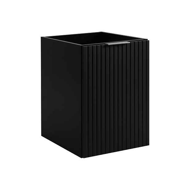 Elvisia Skříňka do koupelny FLOW Black 40 1D s košem | 40 cm