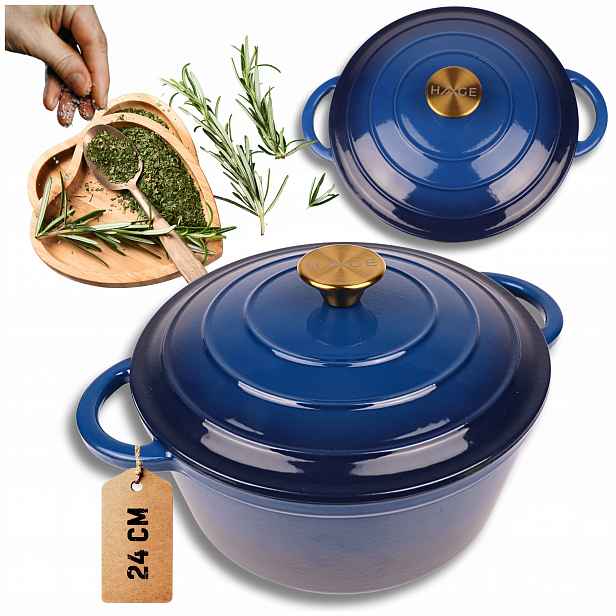 Hrnec hrnec Hage 4 l modrý 24 cm