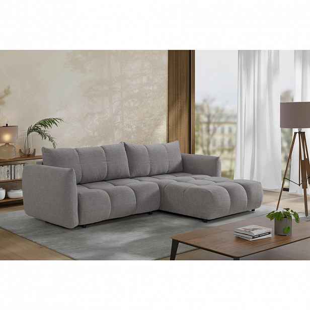 Livetastic ROHOVÁ ROZKLÁDACÍ POHOVKA, plast, textil, kompozitní dřevo, šedá