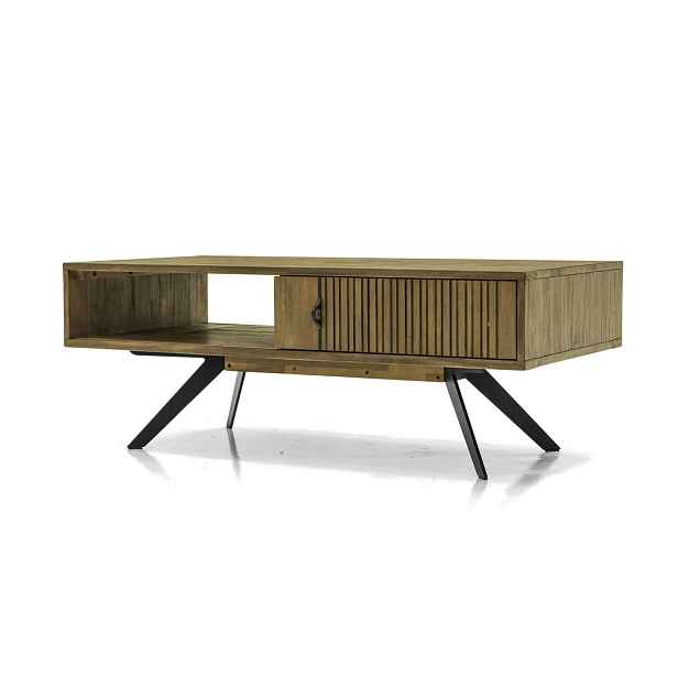 LivinHill Konferenční stolek Massa 120 cm z masivu hnědý