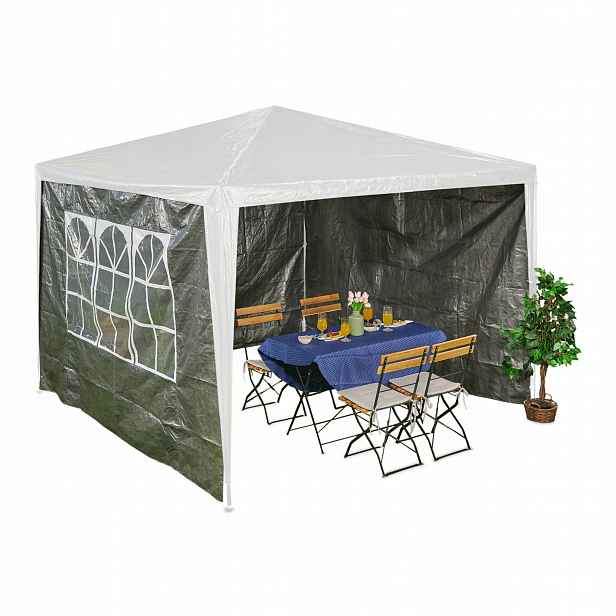Sada 3 ks Šedé boční panely do altánku 2 x 3 m Relaxdays
