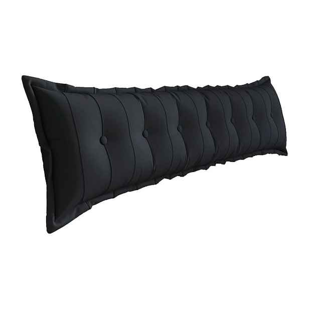 Vercart ZÁDOVÝ POLŠTÁŘ plyš Černý 200 cm
