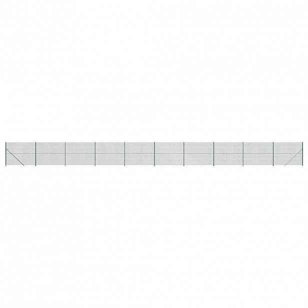 vidaXL Drátěné pletivo s přírubami zelené 1,6 x 25 m