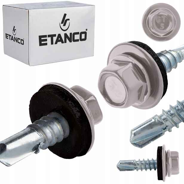 Samovrtné šrouby do kovu 5 mm 5,5 x 19 mm Ral 9007 250 ks Etanco GT5 Z14