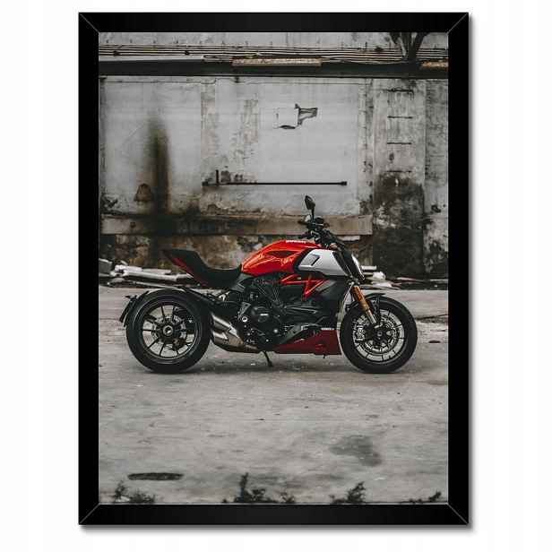 Plakáty v rámu 30x40 Červené Ducati Motocykl