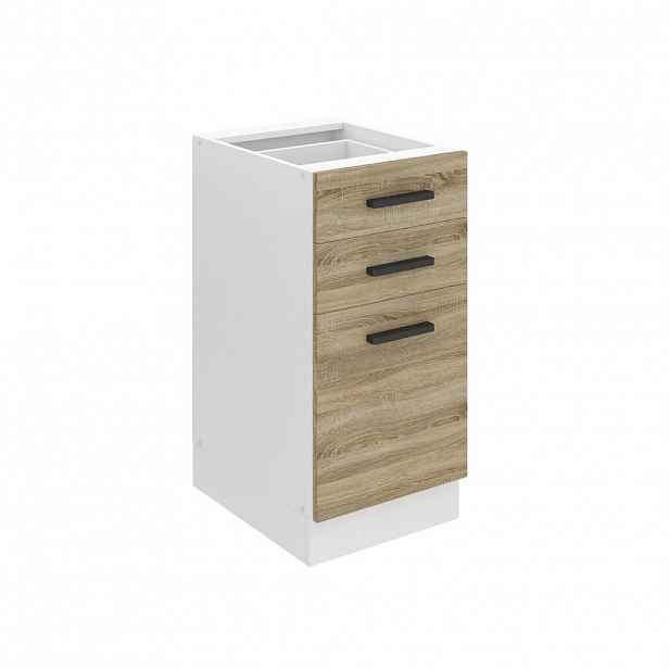 B BELINI GROUP KUCHYŇSKÁ SPODNÍ SKŘÍŇKA 40 cm, bez pracovní desky, se zásuvkami, Dub Sonoma