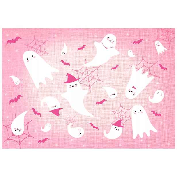Fototapeta Dětské Halloween Růžové duše a netopýři 254x184 lepidlo