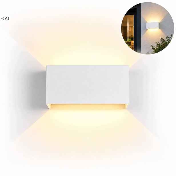 Nástěnná fasádní Led lampa Venkovní zahradní svítidlo Nahoru Dolů 24W IP65
