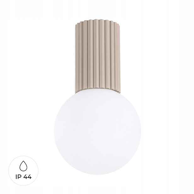 Sollux Lighting Stropní bodové svítidlo Halo taupe bílá koule 1xG9 8W IP44