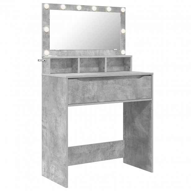 vidaXL Toaletní stolky do ložnice Betonově šedá 80 x 39,6 x 135 cm