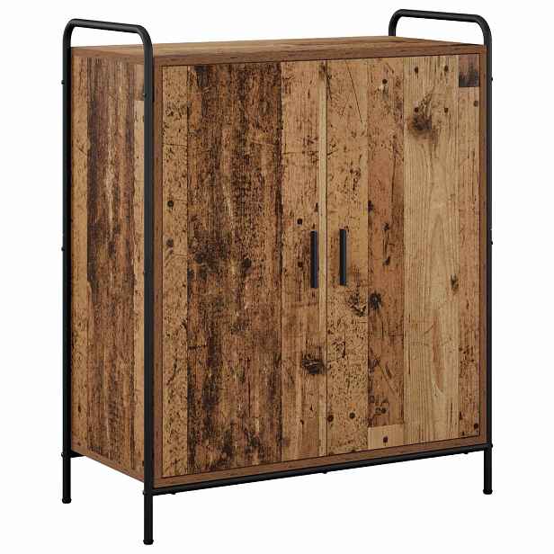 vidaXL Skříň na obuv 76 x 36,5 x 93 cm Kompozitní dřevo Staré dřevo