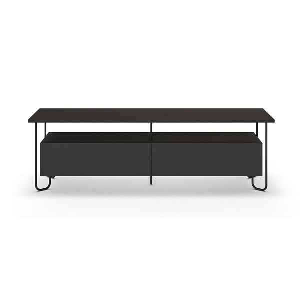 Černý TV stolek 150x45 cm Dilly – Marckeric