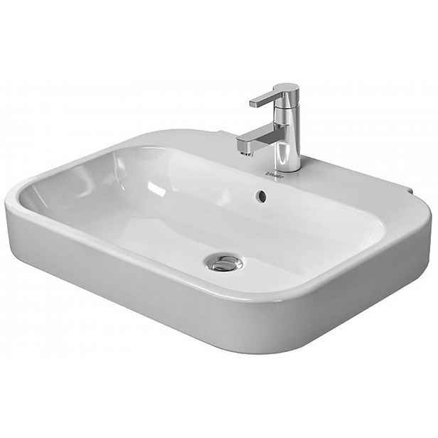 Duravit Happy D.2 - Umyvadlo 65x50 cm, s přepadem, s otvorem pro baterii, bílá 2316650000