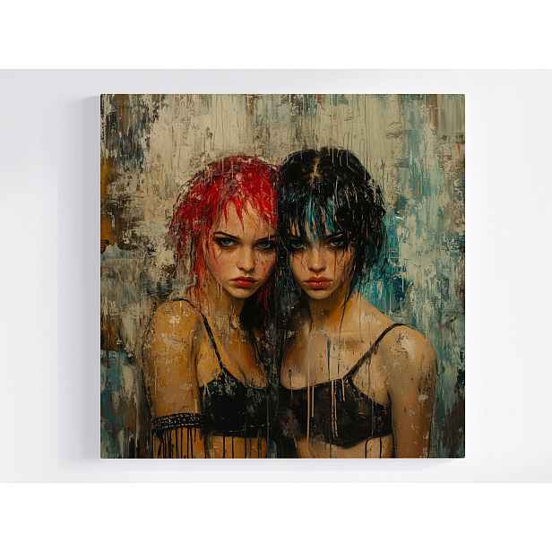 Obraz Na Plátně Canvas Portrét Dívky Cyberpunk Grunge Noir 60x60