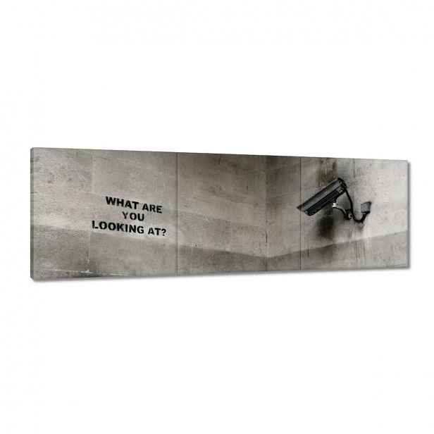 Obrazy 120x40 Banksy Kamera Graffiti