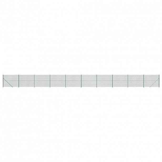 vidaXL Drátěné pletivo s přírubami zelené 2,2 x 25 m
