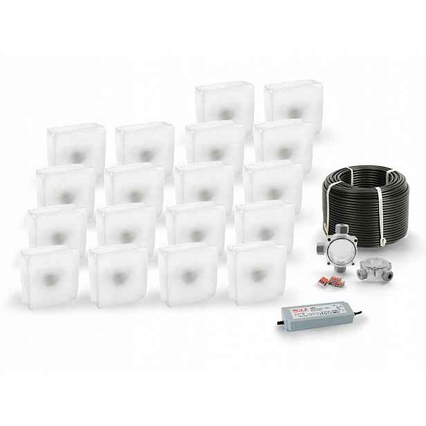 18x Led nájezdové svítidlo 12V IP68 Bc 15x15 cm