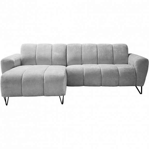 Beautysofa ROHOVÁ pohovka Volare Mini bez funkce spaní, světle šedá, levá, látka Vega