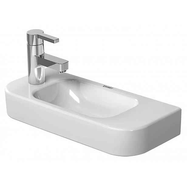 Duravit Happy D.2 - Umývátko 50x22 cm, bez přepadu, s otvorem pro baterii vlevo, bílá 0711500009